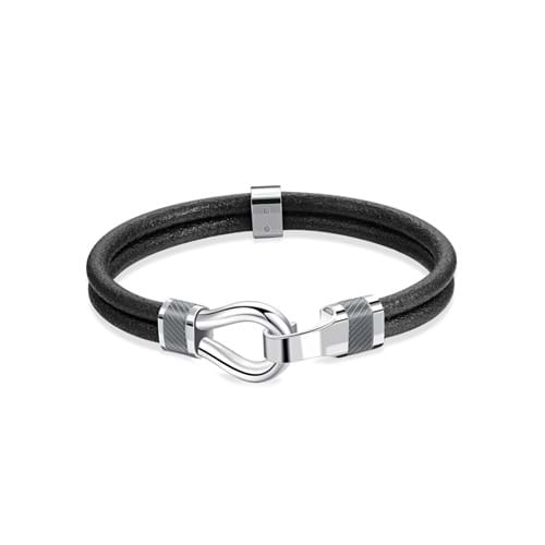 Bracciale Brosway uomo CLINT pelle acciaio BIN13