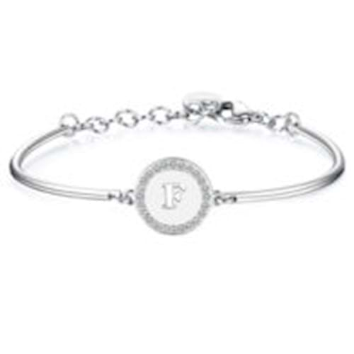 Bracciale Donna Borsway Chakra Lettera acciaio 316L e cristalli swarovski