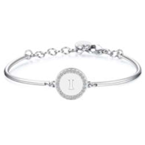 Bracciale Donna Borsway Chakra Lettera acciaio 316L e cristalli swarovski