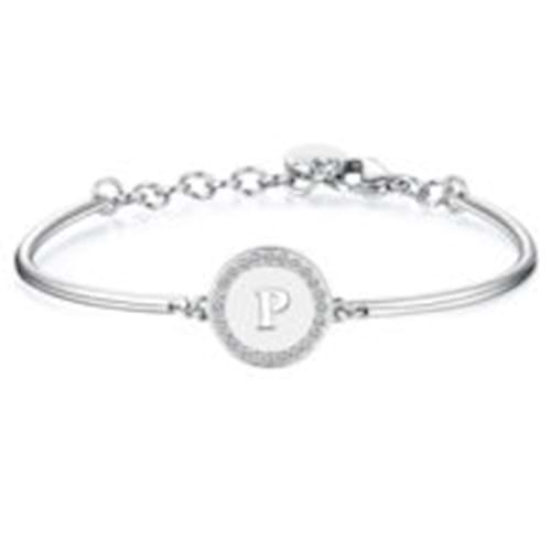 Bracciale Donna Borsway Chakra Lettera acciaio 316L e cristalli swarovski