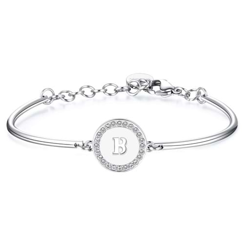 Bracciale Donna Borsway Chakra Lettera acciaio 316L e cristalli swarovski