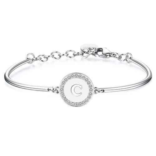 Bracciale Donna Borsway Chakra Lettera acciaio 316L e cristalli swarovski