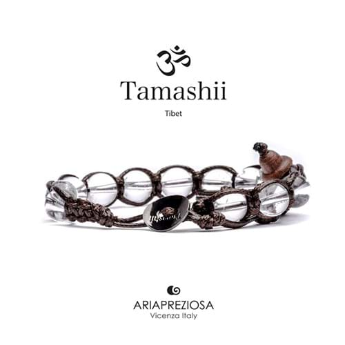 Bracciale Tamashii Tibet Shamballa Originale pietre naturali Cristallo di Rocca 8mm BHS900-61