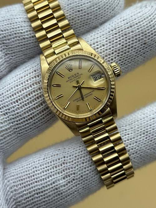 Rolex Datejust 6917 gold president champagne