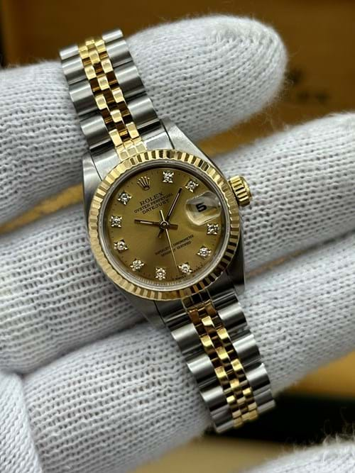 Rolex Datejust 69173G jubilee champagne diamanti anno 1994 full set